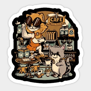 Animal Café Chaos Sticker